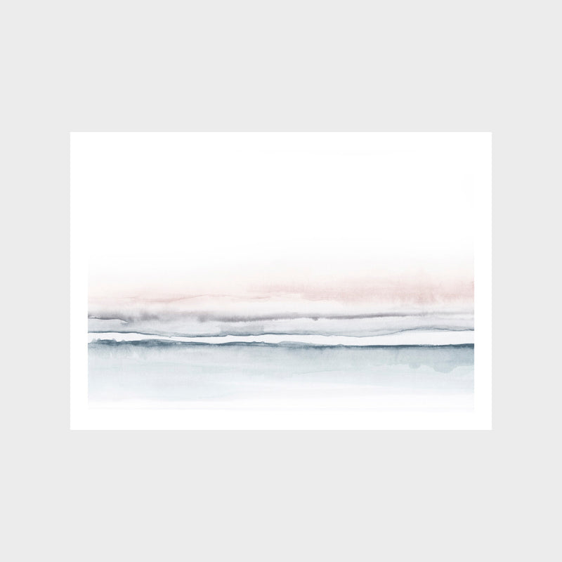 Watercolour Seascape Blue Art Print