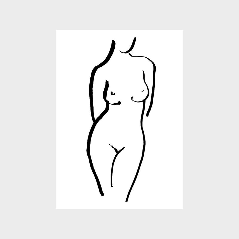 Figure Black and White 2 Art Print