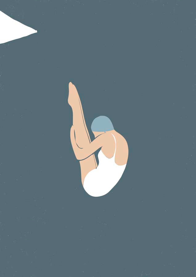 Female Diver 1A Canvas Wall Art