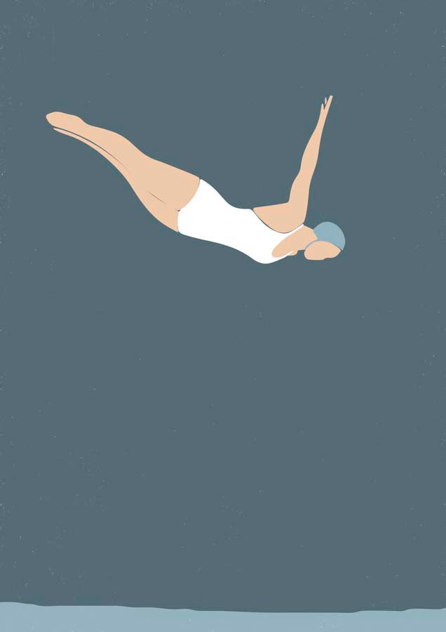 Female Diver 2A Canvas Wall Art