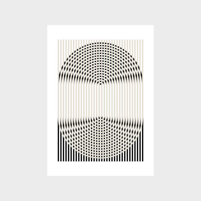 Minimal Lines Oval Art Print