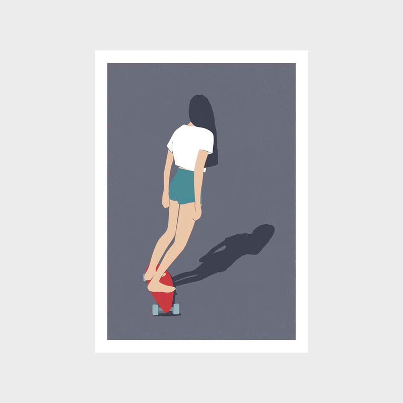 Skater Girl 1C Art Print