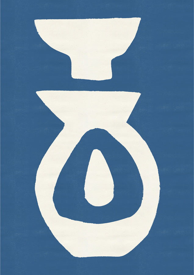 White Eye Vase Canvas Wall Art