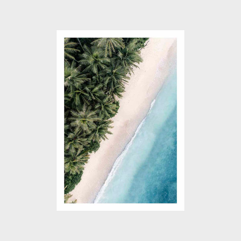 Top Down Kosrae Sea Art Print