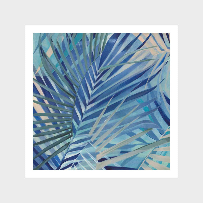 Blue Palms 1 Art Print