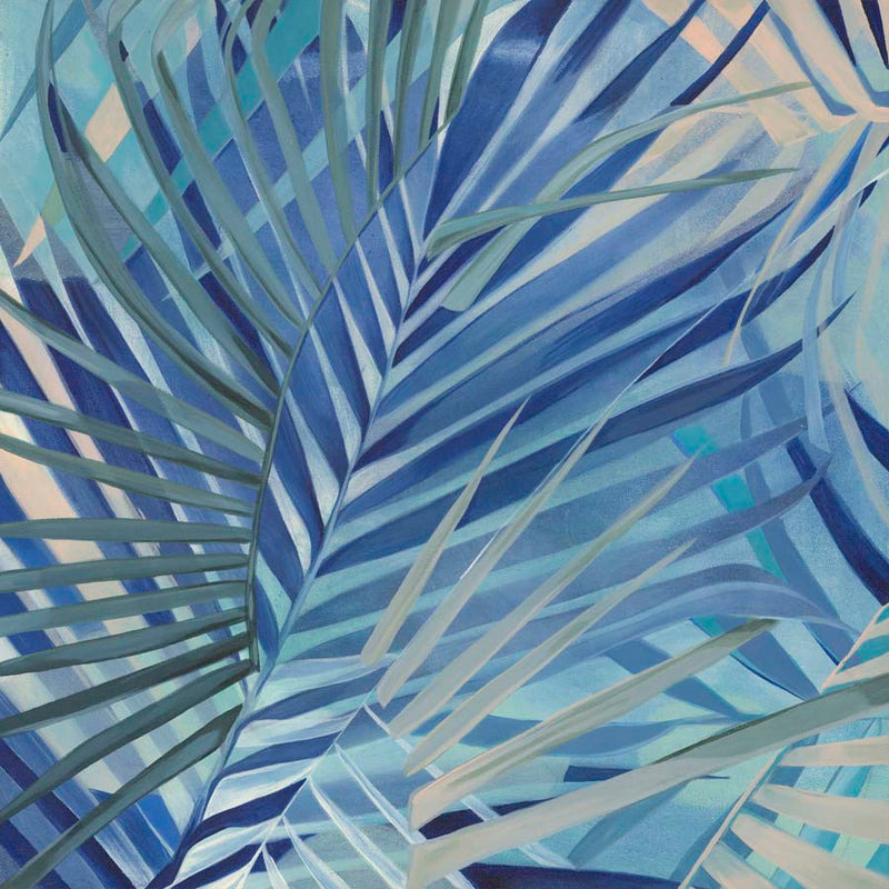 Blue Palms 1 Canvas Wall Art