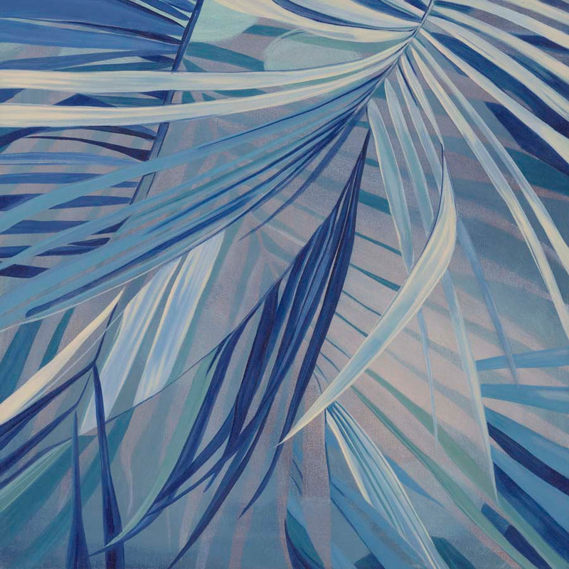 Blue Palms 2 Canvas Wall Art