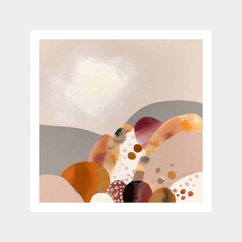 Blushed Boulders Art Print