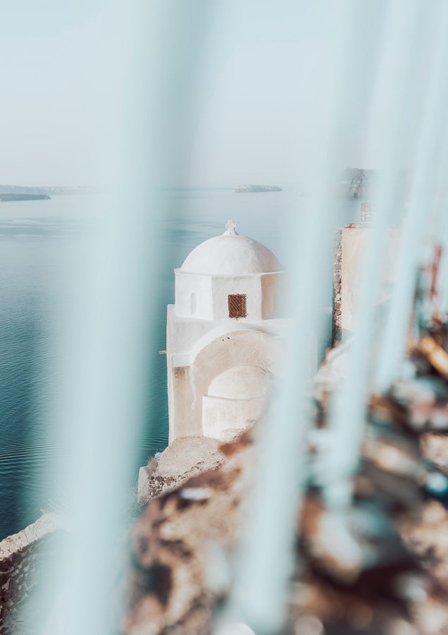 Love Locks of Oia Castle Santorini Canvas Wall Art