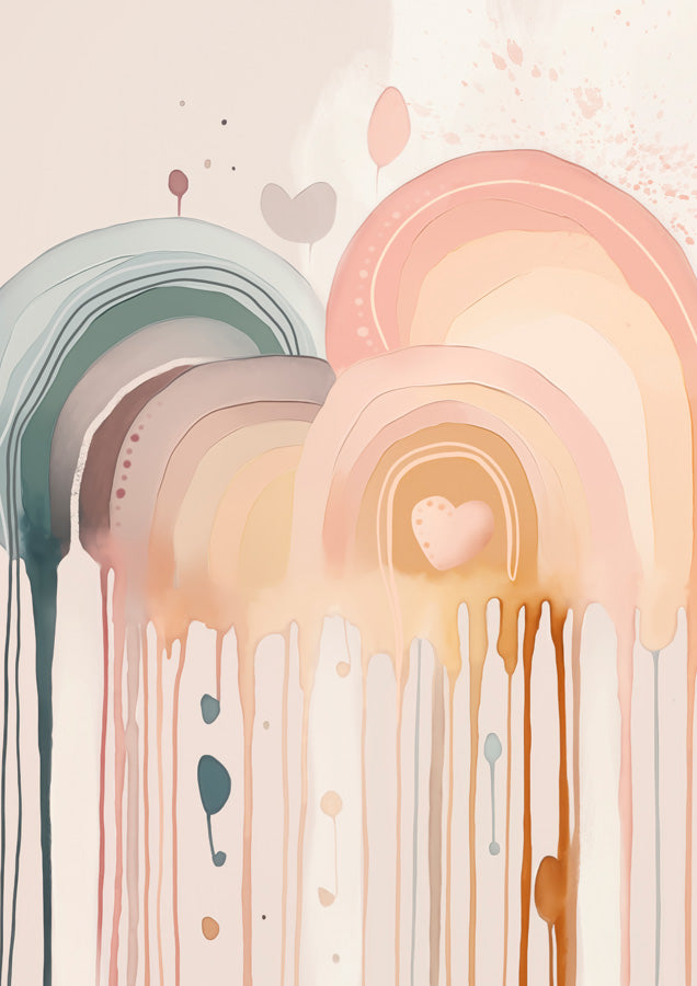 Rainbow Drizzle 2 Canvas Wall Art