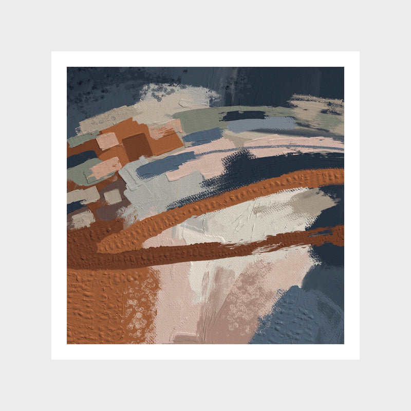 Blue Rust 2 Art Print