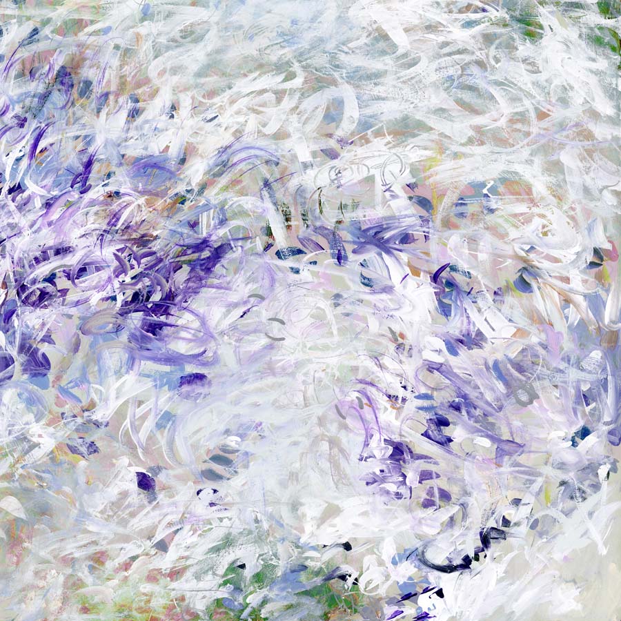 Garden With Violets Canvas Wall Art