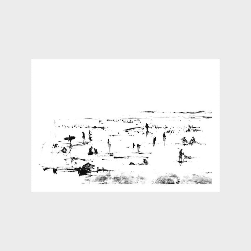 Beach People Art Print