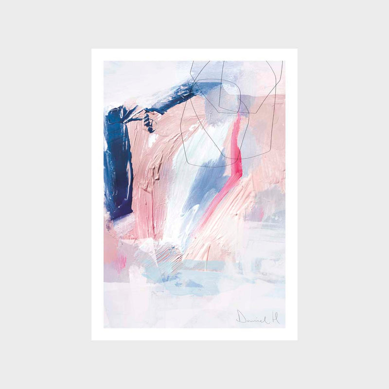 Blue Blush Storm Art Print