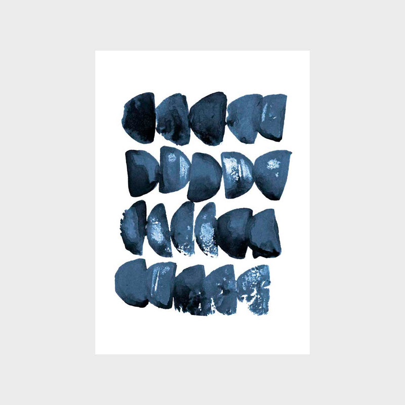 Minimal Shapes Blue Art Print