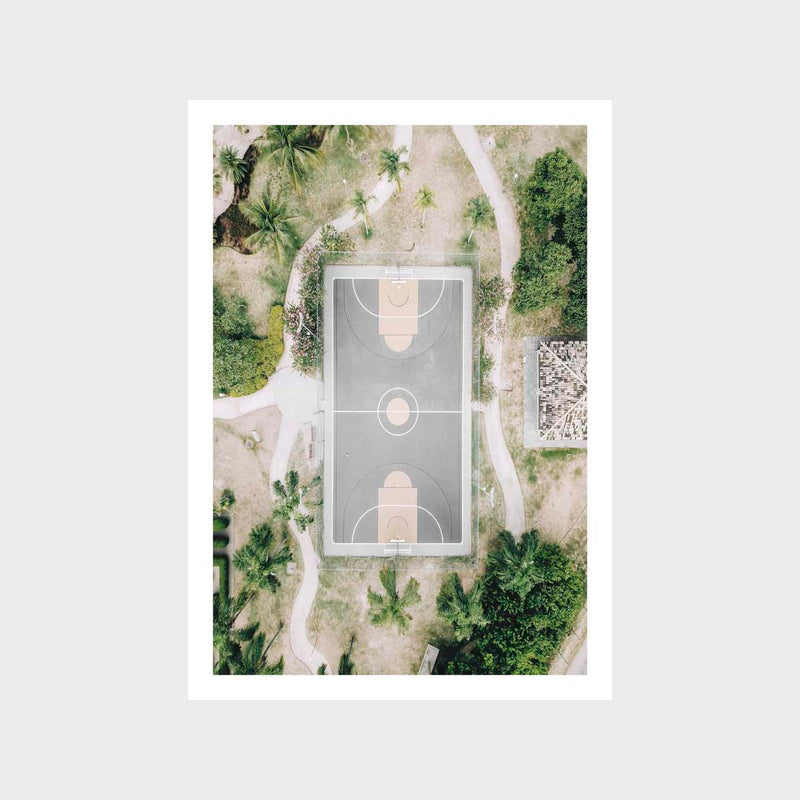 Aerial Basketball Court Art Print