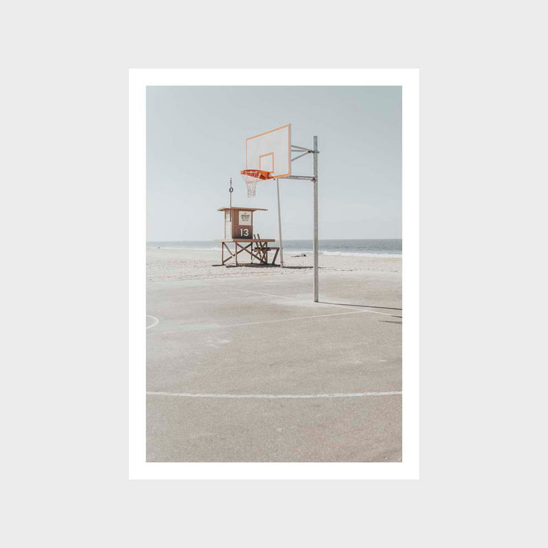 Beachside Basketball Art Print