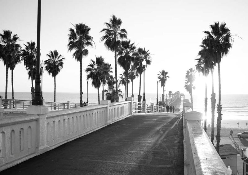 Beachside Pier Canvas Art Print