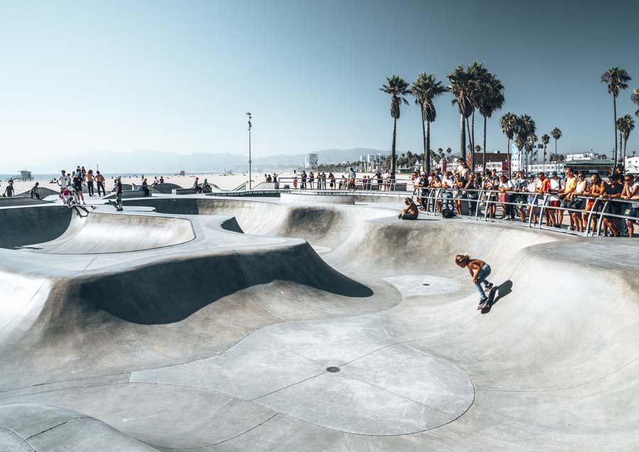 Venice Beach Skate Park Canvas Art Print