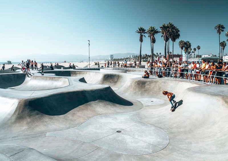 Venice Beach Skate Park Canvas Art Print